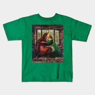 Paolo and Francesca - Dante Gabriel Rossetti Kids T-Shirt